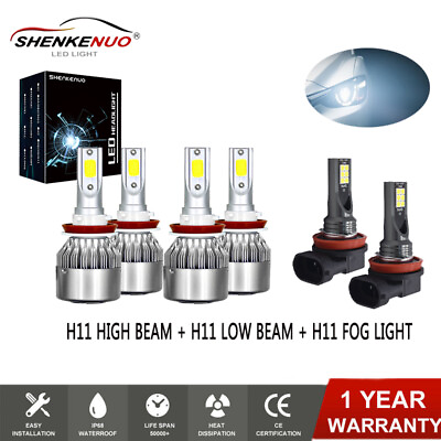 #ad 6K LED Headlight High Low Beam Fog Light Bulbs Kit FOR Nissan Altima 2007 2018 $36.38