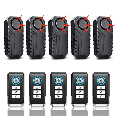 #ad Bike Wireless Alarm Lock Bicycle Security System Anti Theft Remote Control 5Pack $83.28