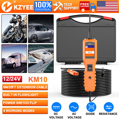 #ad KZYEE KM10 12V Electrical Power Circuit Tester AVOmeter Probe Kit Diagnosis Tool $68.99