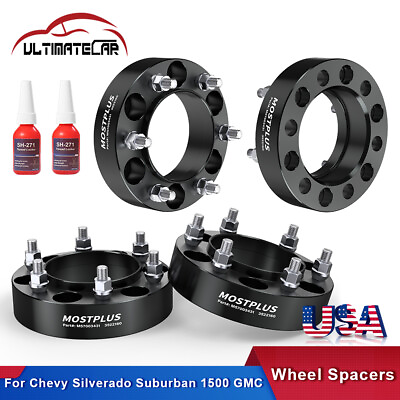 #ad 4Pcs 1.5quot; 6x139.7 Wheel Spacers Adapters For Chevy Silverado Suburban 1500 GMC $82.86