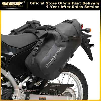 #ad Motorcycle Bag 100%Waterproof 18L 28L 48L Large Capacity 2 Pcs Saddle Side Bags $218.45