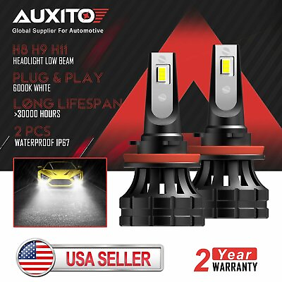 #ad 2X AUXITO H11 H8 20000LM LED Headlight HID White Light Kit Low Beam Bulbs 6000K $23.29