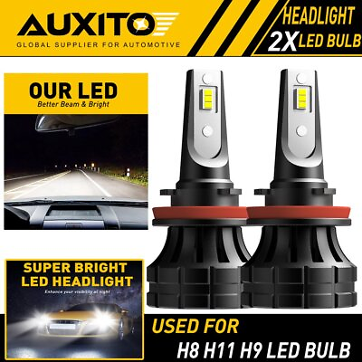 #ad 2X AUXITO H11 H9 H8 LED Headlight Bulb Kit Low Beam 6000K 20000LM 140W EOA $23.59