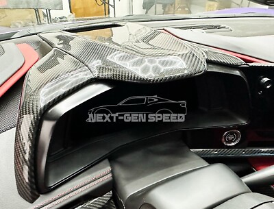 C8 Corvette Carbon Fiber Speedometer Gauge Cluster Cover Interior Cover 20 23 $375.00