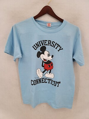 #ad Collegiate Pacific Disney Womens Sky Blue University Connecticut T Shirt Large $29.99