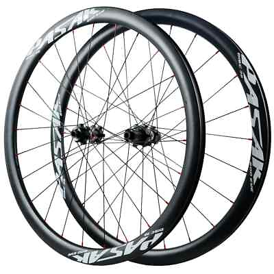 #ad Carbon Wheels Disc Brake 700c Clincher Tubeless 12 Speed Road Bike Wheelset $574.56