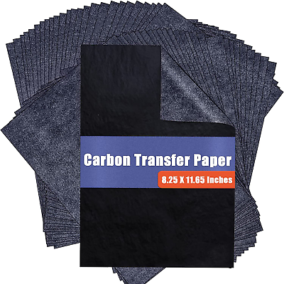 #ad Carbon Paper for Tracing Graphite Transfer Paper 32Pcs Black 8.5 X 11 Inch $6.43