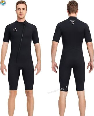 #ad Shorty Wetsuit Men Women 2 3mm Neoprene Back Zip Wetsuit Spring Suit forSurfing $47.97