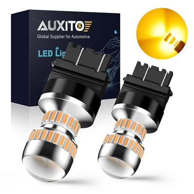 #ad 2X AUXITO 3157 4157 3757 Amber Yellow LED Turn Signal Light Bulbs 54Chips EXF $14.99