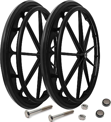 #ad 1PrBlack Wheelchair Rear Wheel Replacement 24X1quot;WheelRear Wheel Assembly for $131.99