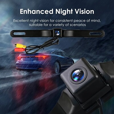 #ad Car Rear View Reverse Backup License Plate Camera Lens Night Vision Waterproof $9.59