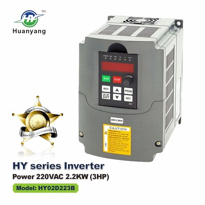 #ad Huanyang VFD 220V 2.2kw 3HP Variable Frequency Drive Inverter Convert for Motor $99.98