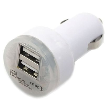 #ad Dual USB 2 Port DC Car Charger 2.1A Adapter White for Samsung Huawei Oneplus $3.40