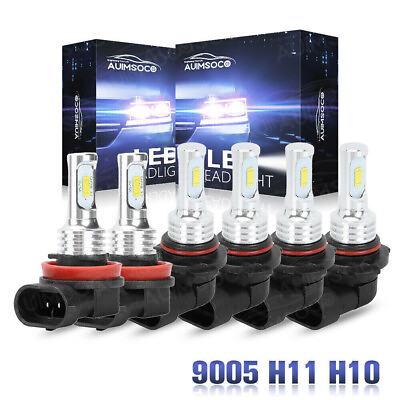 #ad Car Lights Front LED Headlight Hi Low Fog Bulbs 6K Kit For Ford Escape 2013 2015 $36.99