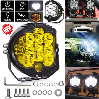 #ad 5 7inch LED Driving Lights Spot Black Round Work SUV Offroad Truck US $22.99