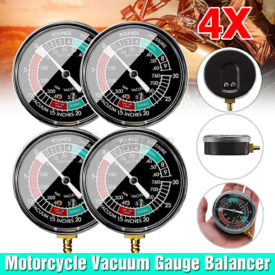 Motorcycle Fuel Vacuum Carburetor Synchronizer Carbon Sync Tool Tuner Balancer $35.99