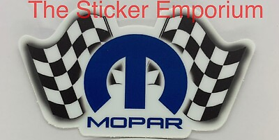 #ad MOPAR STICKER CHECKERED FLAG LOGO TOOL CHEST GARAGE MECHANIC TOOL BOX 4” DECAL $6.95