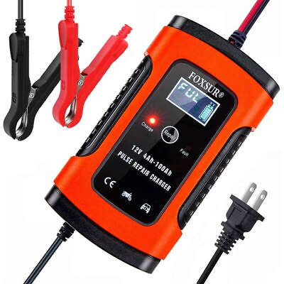 #ad 12V Smart Automatic Battery Charger Maintainer for Motorcycle Car Trickle Float $16.98