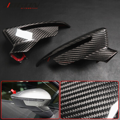 #ad Real Carbon For SEAT Leon Mk3 5F Ibiza MK5 13 19 Side Rearview Mirror Cover Trim $162.14