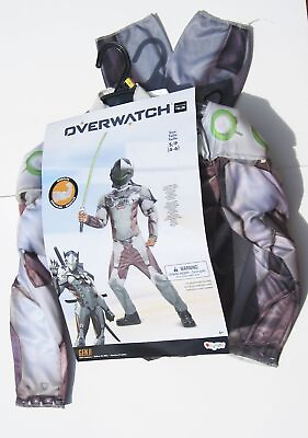 #ad Overwatch GENJI Halloween Costume Boys Size Small 4 6 NEW With Mask $12.59