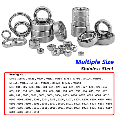 #ad Deep Groove Ball Bearings Stainless Steel Miniature Shielded Bearing 2 50mm Bore $2.25