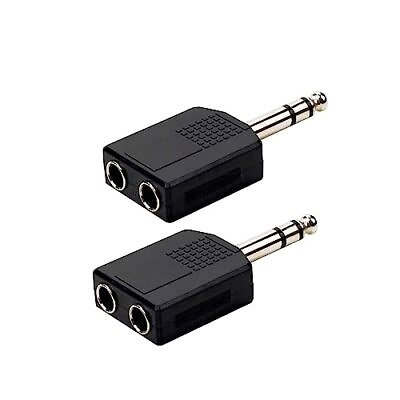 #ad 1 4 Audio Splitter TRS Stereo Plug Interconnect Audio One Male 6.35mm 1 4 inc... $18.76