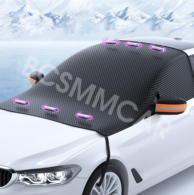 #ad Car Windscreen Cover Windshield Magnetic Snow Frost Sun UV Dust Shield $20.89