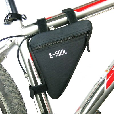 #ad Triangle Bike Bicycle Bag Front Tube Frame Handlebar Waterproof Cycling Bags $7.99