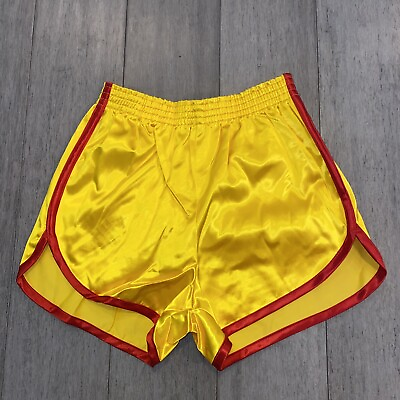 #ad Vtg 60s 70s Shorts Athletic Gym Running Shiny Wet Look Velva Sheen NEW Men SMALL $34.99
