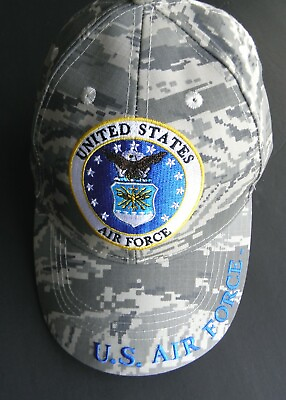 #ad USAF AIR FORCE CAMOUFLAGE EMBROIDERED BASEBALL CAP HAT AIM HIGH CAMO $14.94