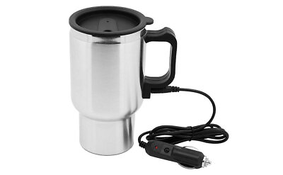 #ad Car Heating Cup 450ml Electric Car Cup Travel Heating Cup Coffee Mug Heater $17.81