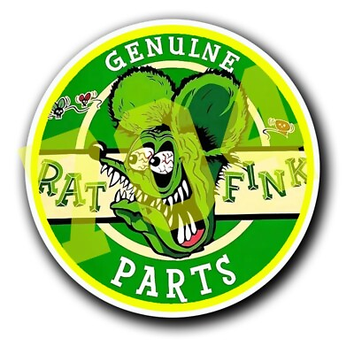 #ad #ad GENUINE RAT FINK PARTS STICKER DECAL HOT ROD HIGH GLOSS 5quot; $3.50