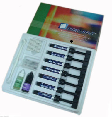 #ad Prime Dent Light Cure Hybrid Dental Resin Composite 7 Syringe Kit #001 010 $59.99