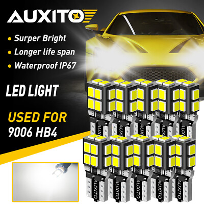 #ad AUXITO 194 LED Bulbs White 6000k Super Bright Interior License Plate Lights EXF $13.99