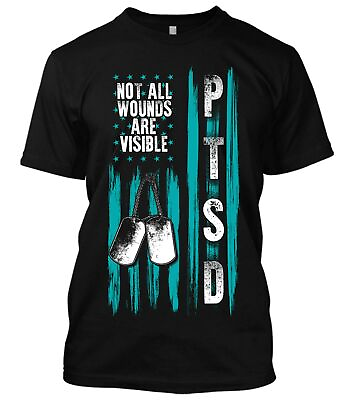 #ad PTSD Not All Wounds Are Visible New Men#x27;s Shirt Veteran Awareness Military Hero $17.95