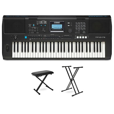 #ad Yamaha Yamaha PSR E473 High Level Portable Keyboard Package Essentials Package $446.97