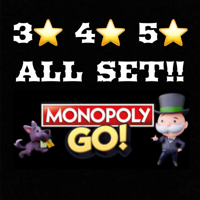 #ad STICKERS FOR MONOPOLY GO ALL 3 4 5 ⭐️⭐️⭐️⭐️ FOR YOU TO CHOOSE ⭐️FAST SHIPPING⭐️ $9.00