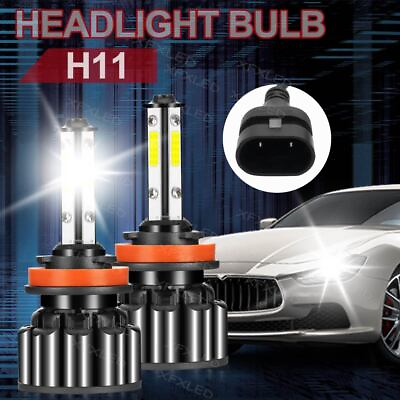 #ad 2PCS 4 Sides H11 H8 H9 COB LED Headlight Bulb Foglight Hi Lo Beam 6000K 120W Kit $10.79
