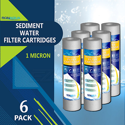#ad 6 Pack Sediment 1 Micron Water Filter Cartridges 2.5quot; x 10quot; for Reverse Osmosis $20.99