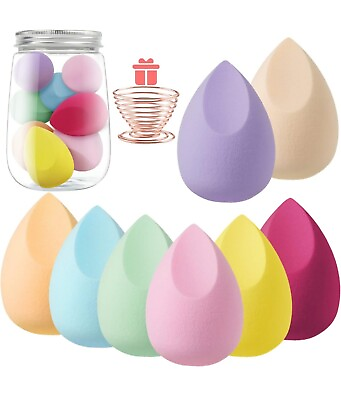 #ad 8pcs Makeup Cosmetic Foundation Blender Sponge Puff Assorted Colors $12.88