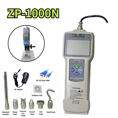 #ad Portable Pull Push Force Gauge Meter ZP 1000N W Digital USB Output Measure New $159.94
