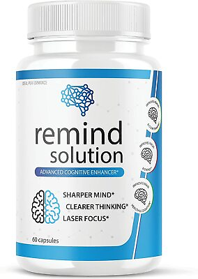 #ad Remind Solution for Memory Advanced Cognitive Brain Health Function Focus 60 Cap $39.95