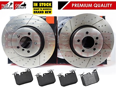 #ad FOR BMW 3 4 SERIES F30 F34 F32 F36 2012 FRONT DIMPLED GROOVED BRAKE DISCS PADS GBP 250.00