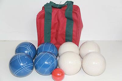#ad 13 of 22 Epco Premium Quality Bocce set 110mm Blue and White Balls $250.00