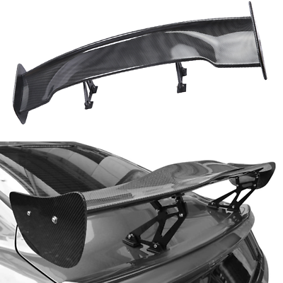 #ad Spoiler carbon fiber suitable for GT 57 inch rear lip deck tailbox wing gloss $113.09