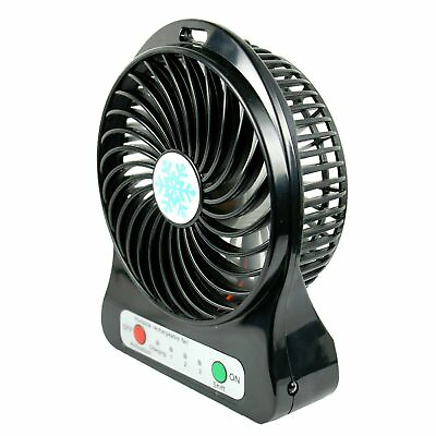 #ad Portable Rechargeable LED Fan air Cooler Mini Operated Desk USB 3 Speed $7.59