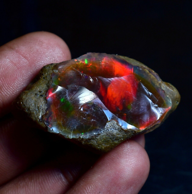 #ad Amazing Natural Big Ethiopian Opal Raw Multi Fire Opal Rough 80.85 Cts OOP 133 $72.89