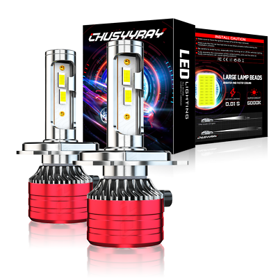 #ad #ad 9003 H4 CSP LED Headlight Bulbs Conversion Kit High Low Beam 6000K Diamond White $47.99