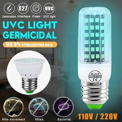 #ad E27 2385 SMD LED Sterilize 250nm UV C Light Germicidal UV Bulb Lamp Disinfection $7.56