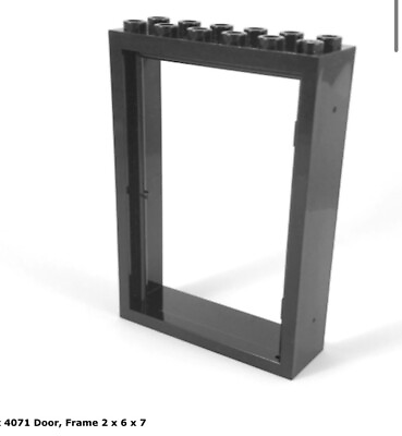 #ad Lego 1x 4071 Black Door Frame 2 x 6 x 7 Castle 6085 $8.68